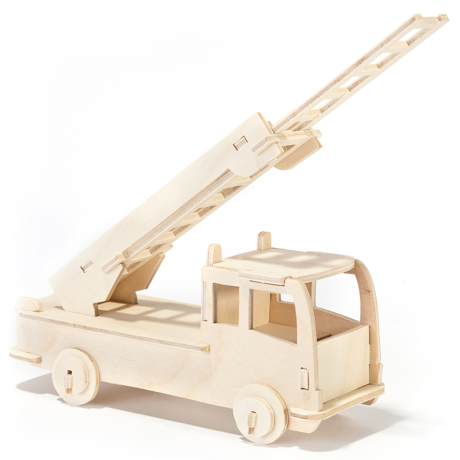 "Kit créatif en bois ""camion de pompier"", 17 x 31 cm"