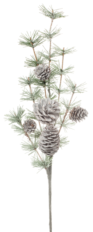 Frost-Kiefernzweig mit Zapfen, 50 cm online kaufen