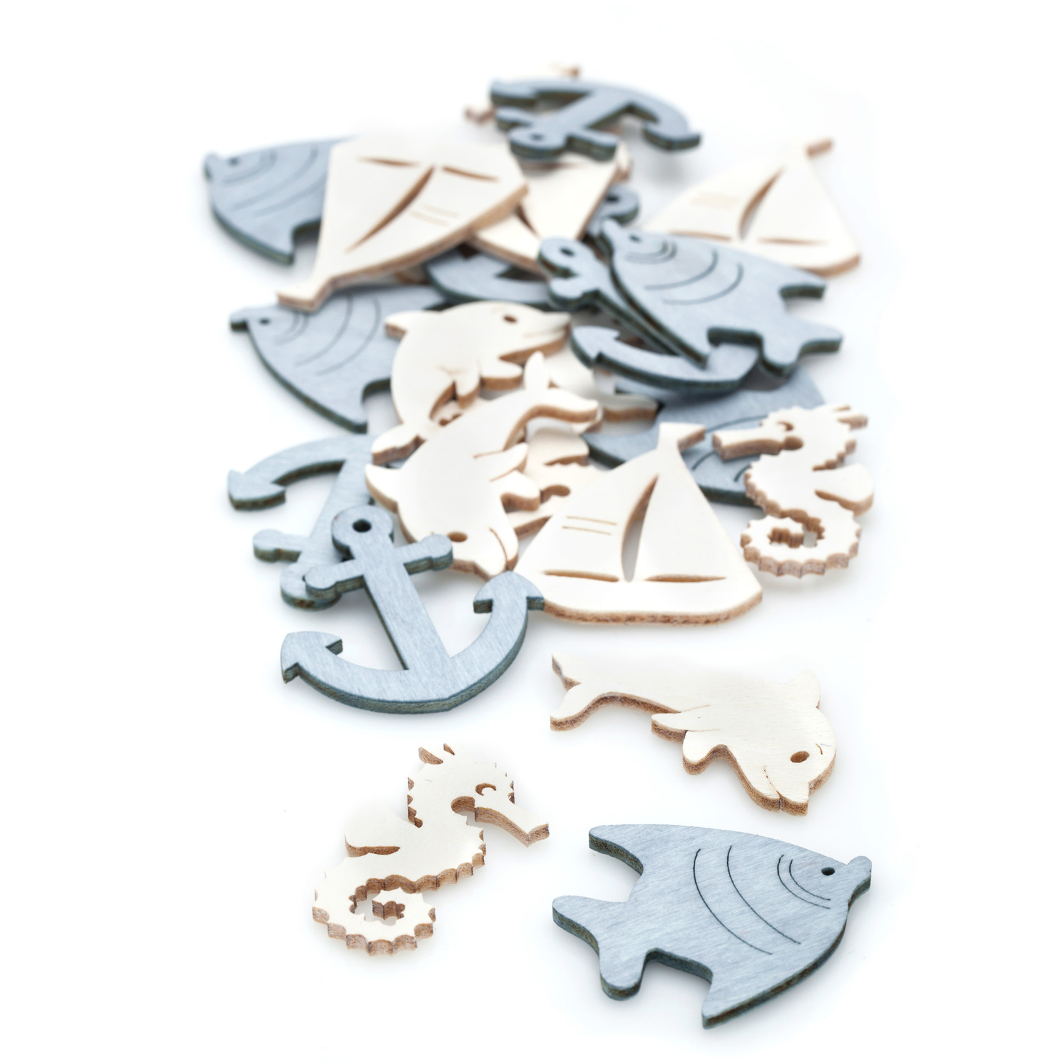 Pièces à disperser "maritime", 4 cm, 24 pièces