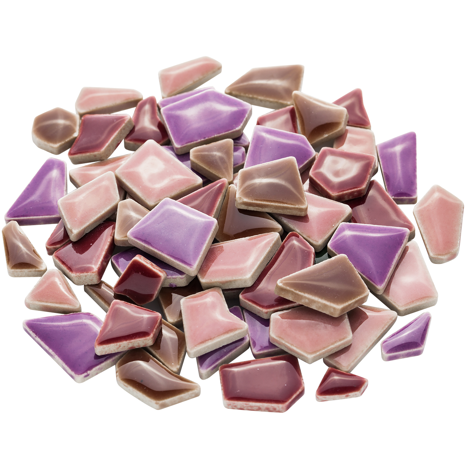 Flip Mini Mosaïque céramique, tons violet, 10- 20 mm, 200 g