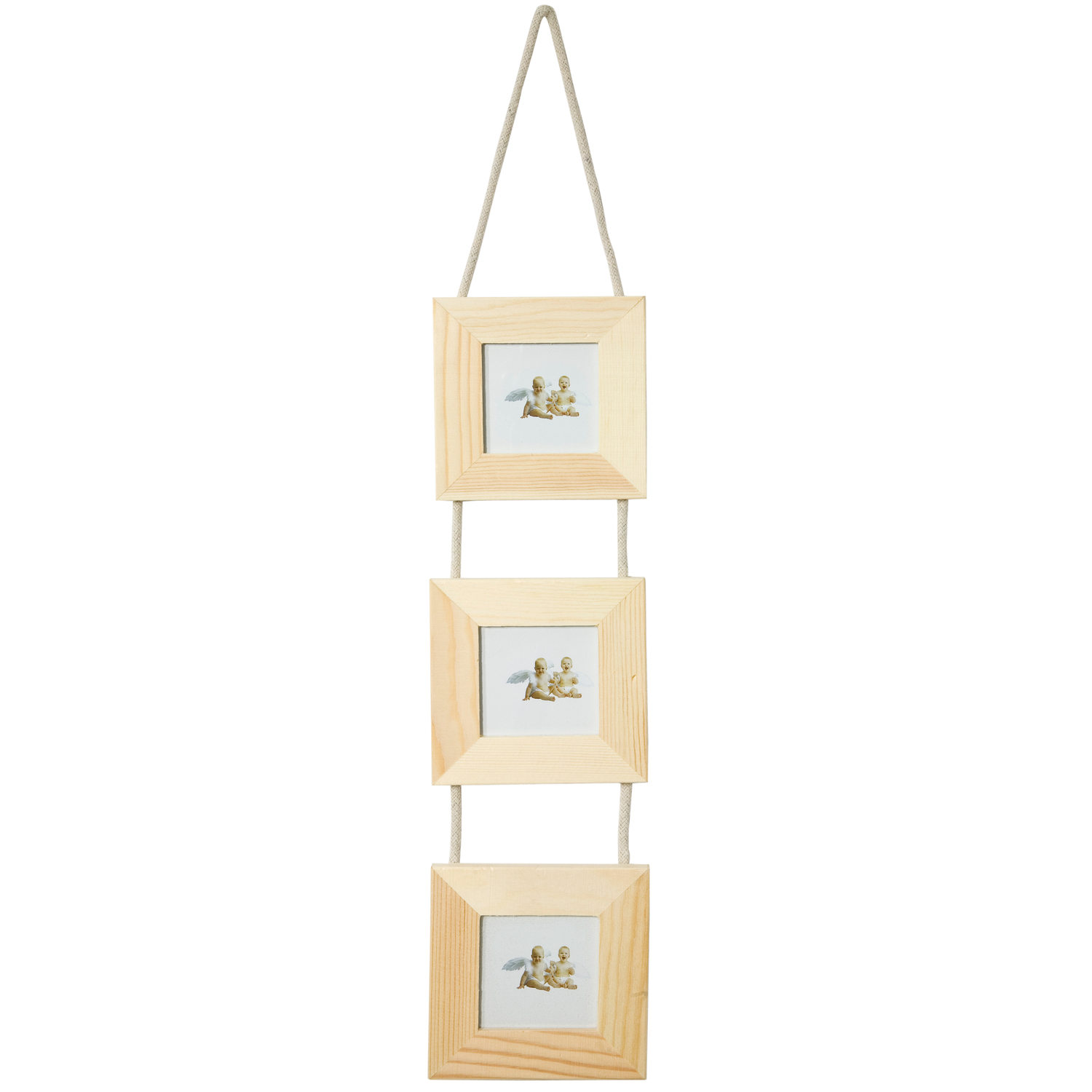 Trio de cadres carrés en bois