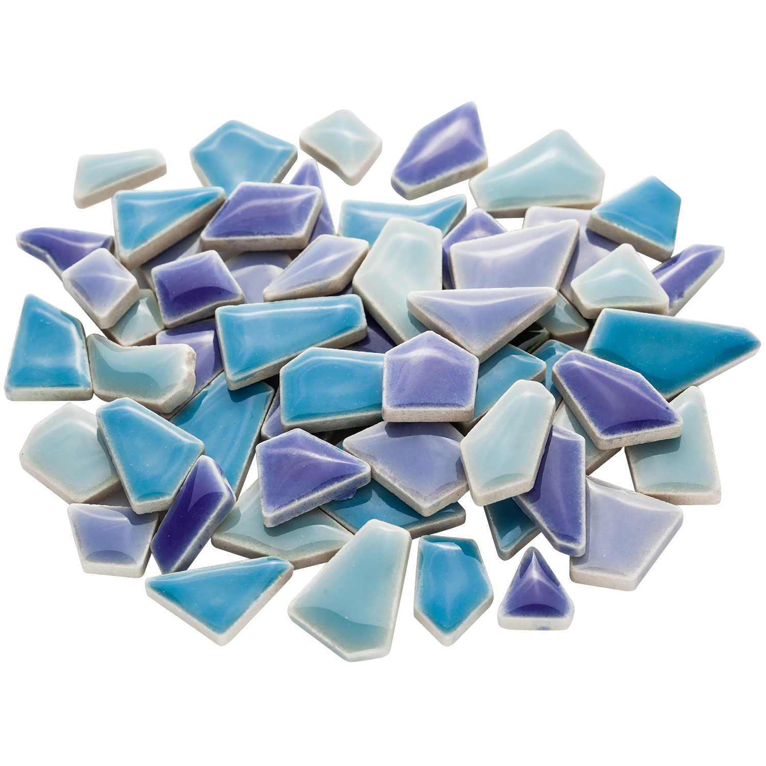 Flip Mini mosaïques céramique, tons bleus, 10- 20 mm, 200 g