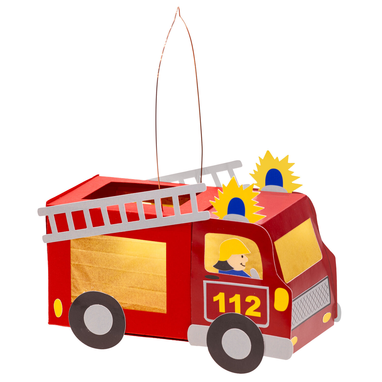 "Kit créatif lanterne ""camion de pompiers"""