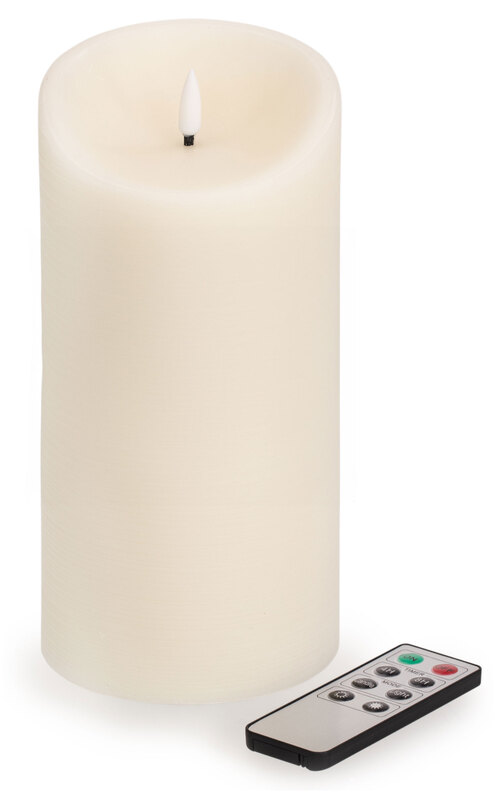 LED Outdoor Kerze, mit Timer, creme, 20 x 10 cm