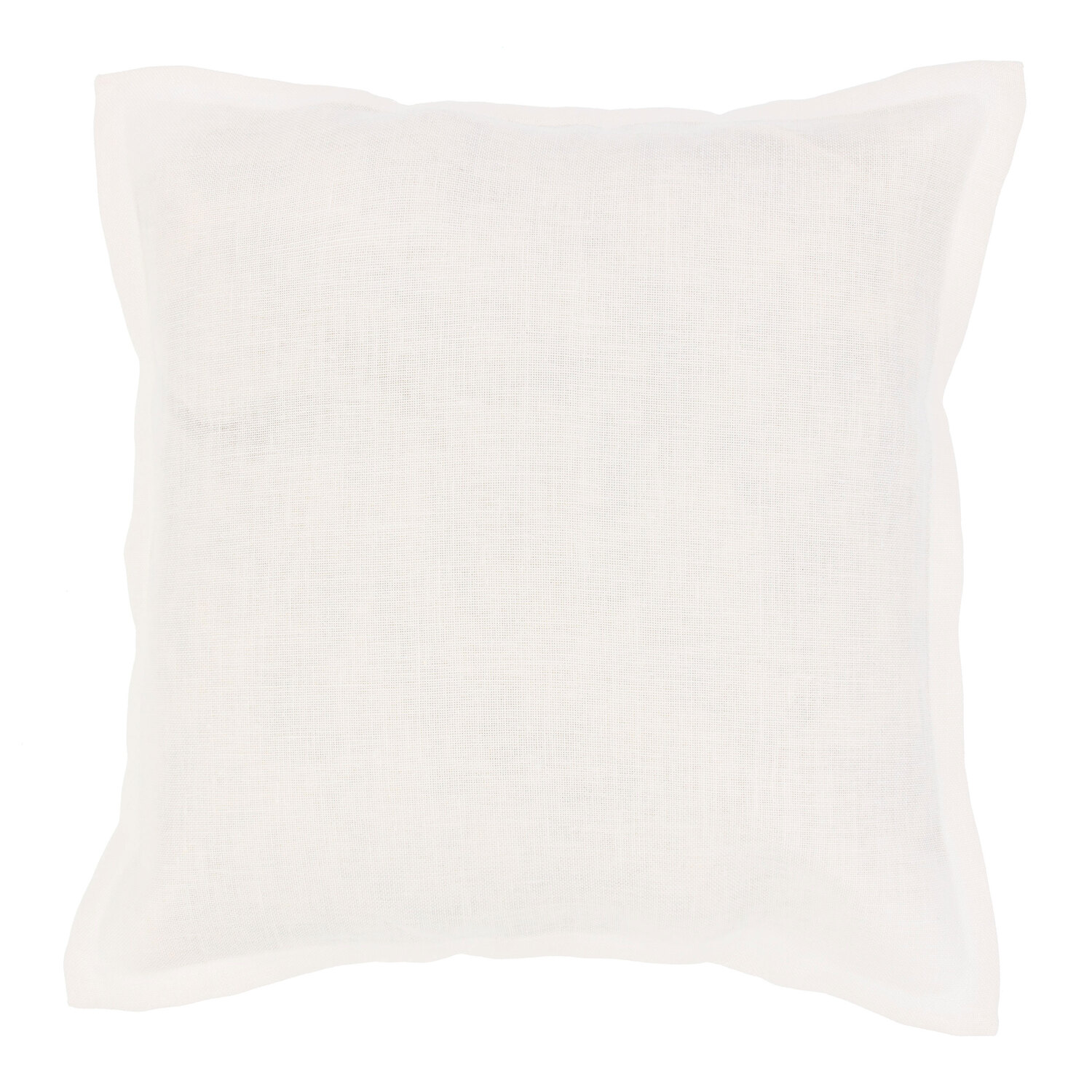 Housse de coussin en lin, ivoire