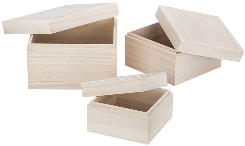 Boxen aus Holz, 3 Stück online kaufen