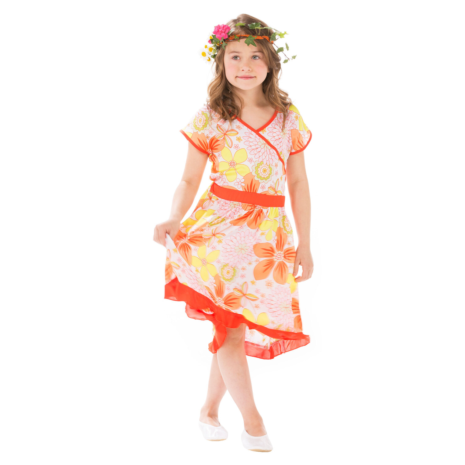 "Robe hippie ""pré fleuri"" pour enfants"