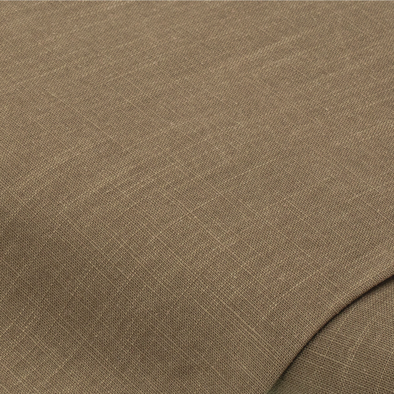 Tissu mélangé lin-coton, olive