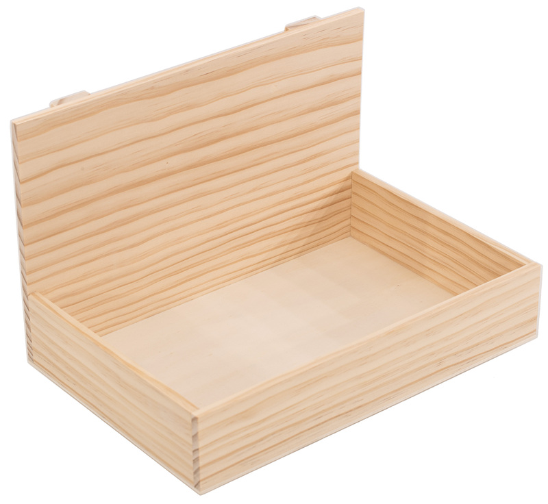 Geschenkkiste aus Holz, mit Rückwand, 30 x 21 x 19 cm online kaufen
