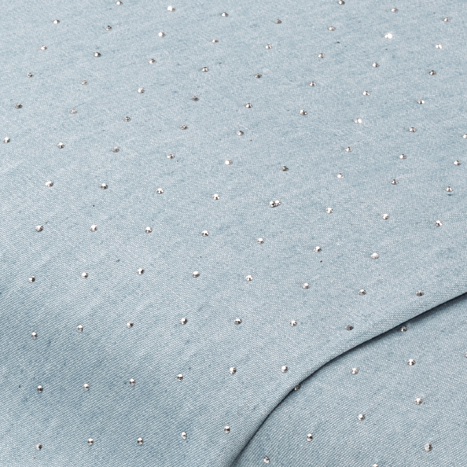 "Tissu jean léger (chemise en jean) ""strass"""