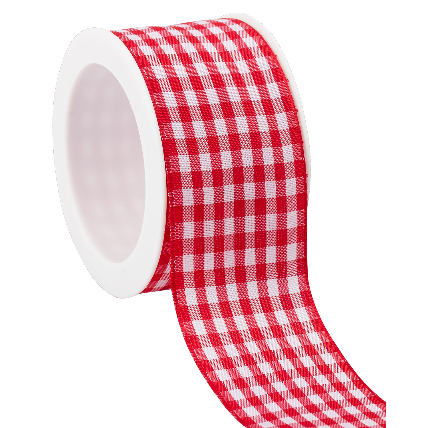 Ruban vichy, rouge, 40 mm, 5 m