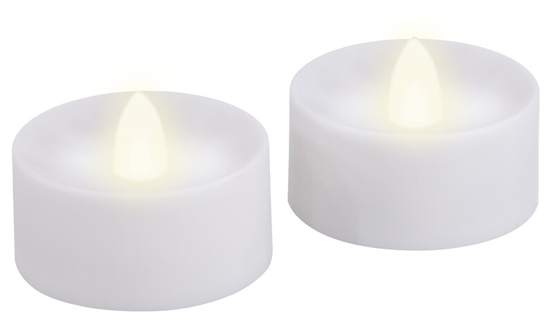 LED-Maxi-Teelichter, mit Timer, 6 cm Ø, 2 Stück