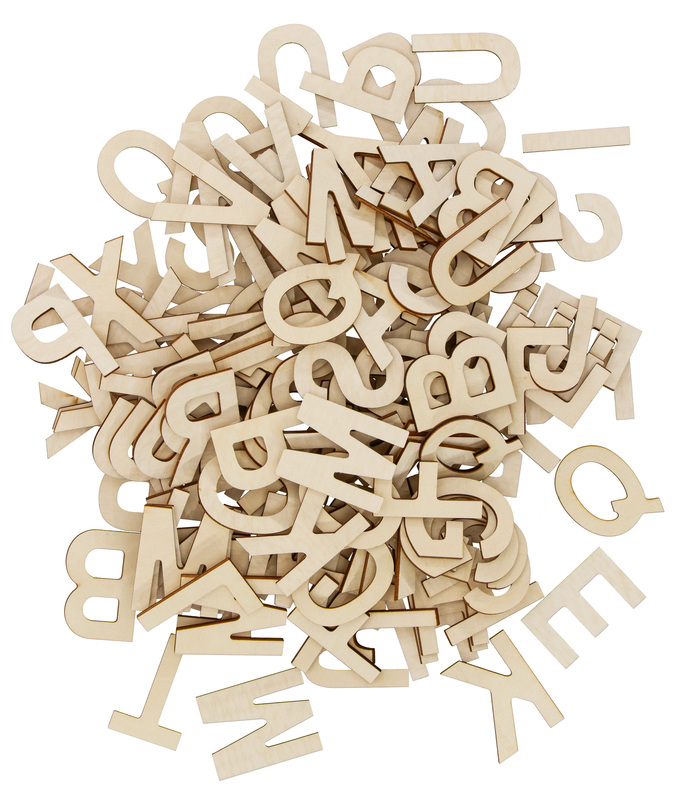 Holz-Buchstaben, 5 cm, 120 Stück online kaufen