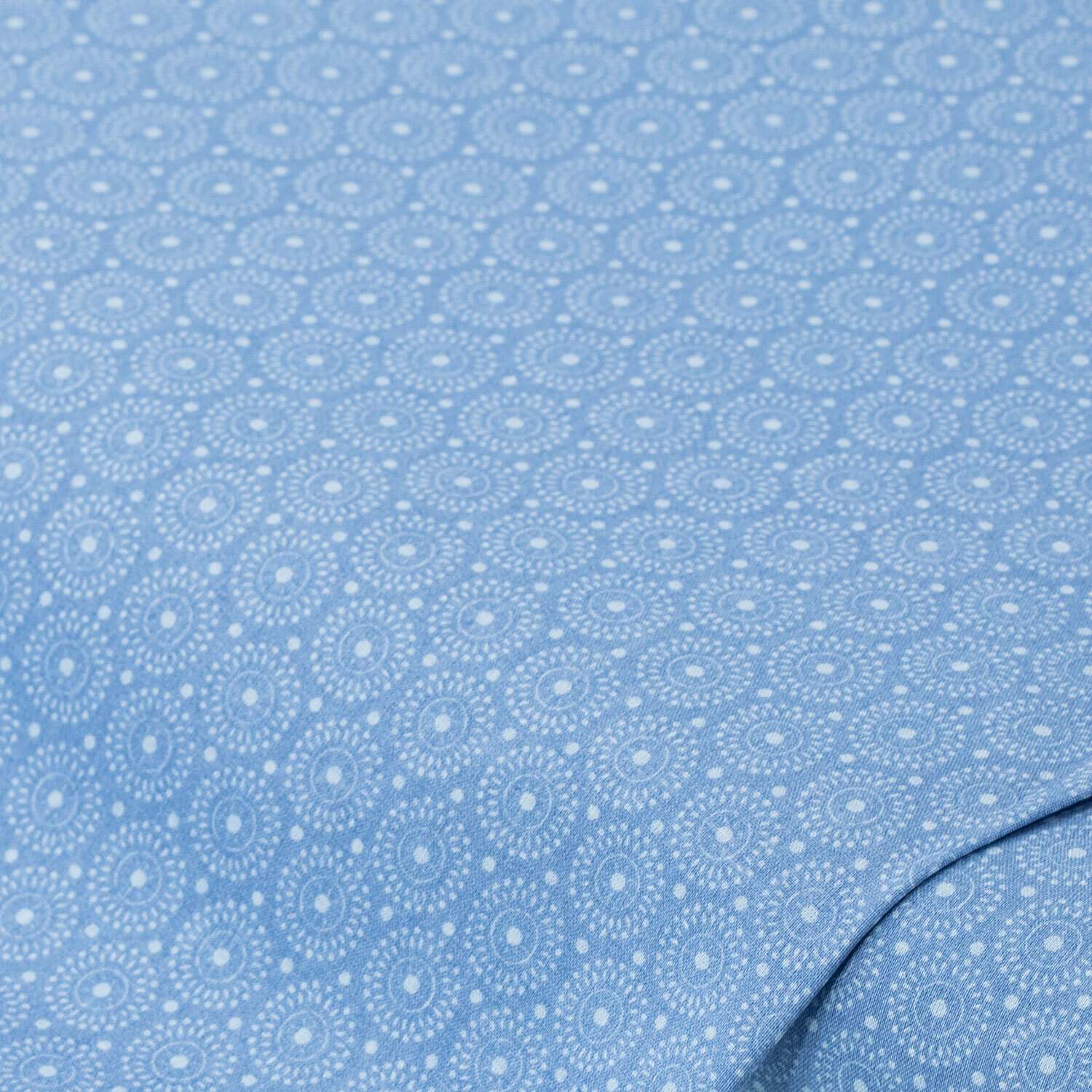 "Tissu coton ""cercle rétro"", bleu/coloré, série ""Mona"""
