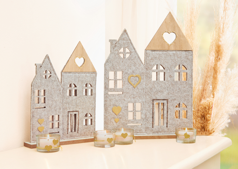 Deko-Haus zum Stellen aus Filz, 15 x 4 x 23 cm online kaufen