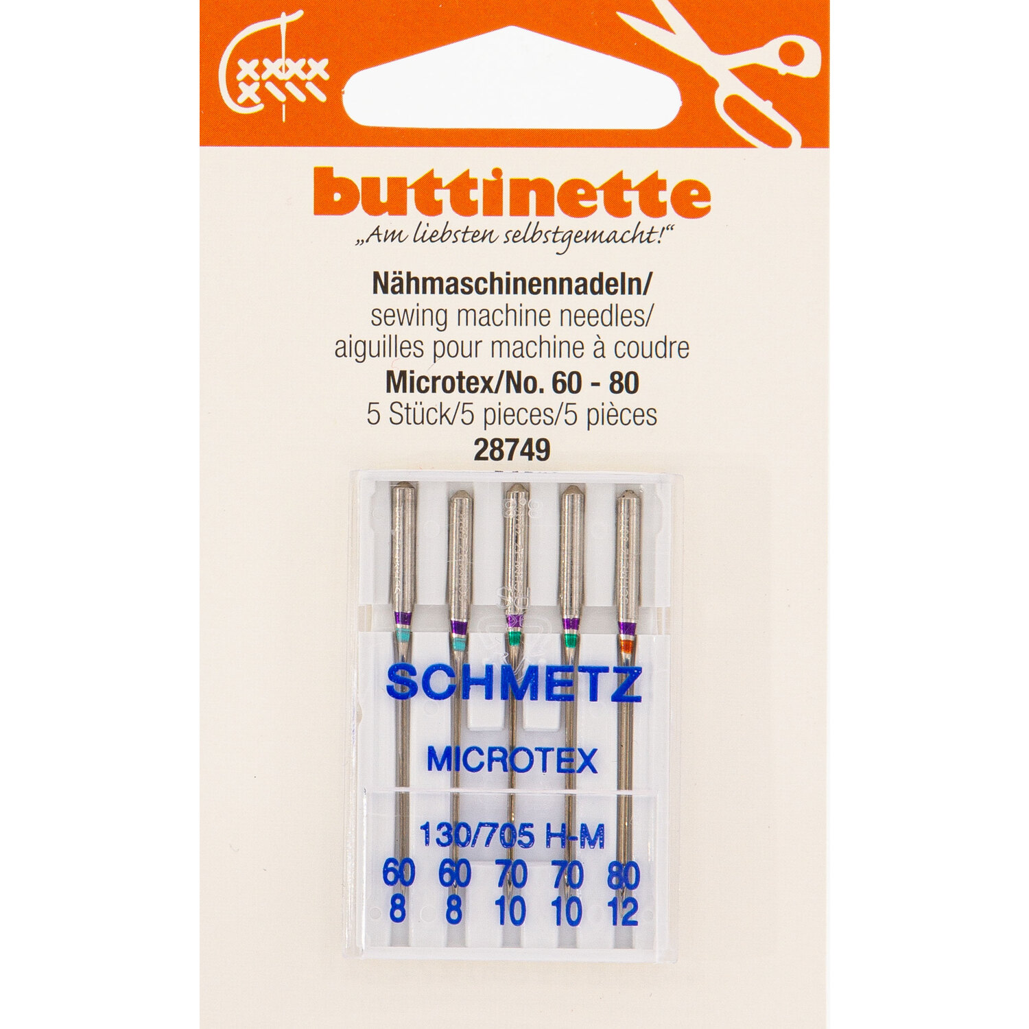 "buttinette Aiguilles pour machine à coudre ""microtex"""