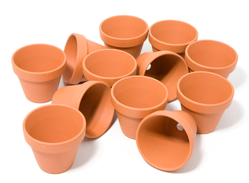 Tontöpfe aus Terrakotta, 7 cm hoch, 8 cm Ø, 12 Stück online kaufen