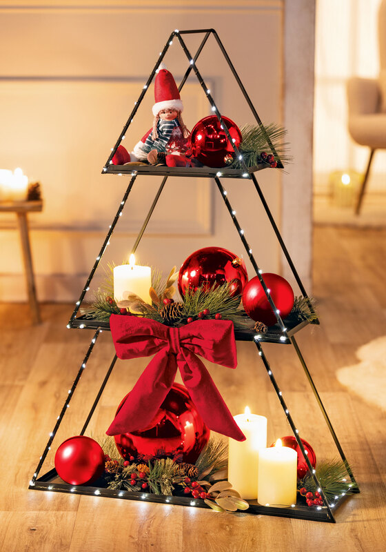 Weihnachtskugeln aus Kunststoff, rot, 10 cm Ø, 4 Stück online kaufen