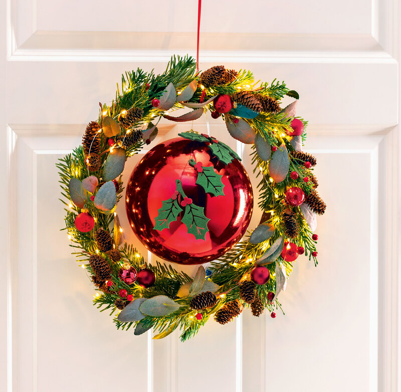 Weihnachtskugel aus Kunststoff, rot, 20 cm Ø online kaufen