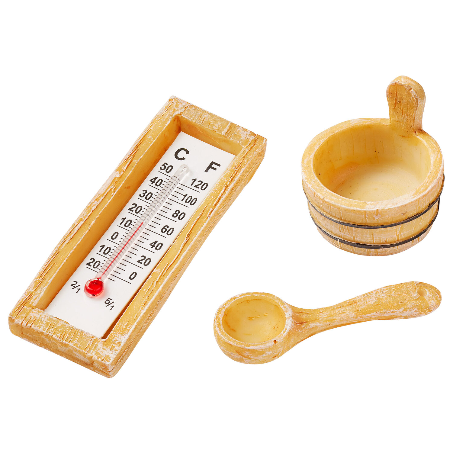 Miniature "accessoires de sauna", 3 pièces