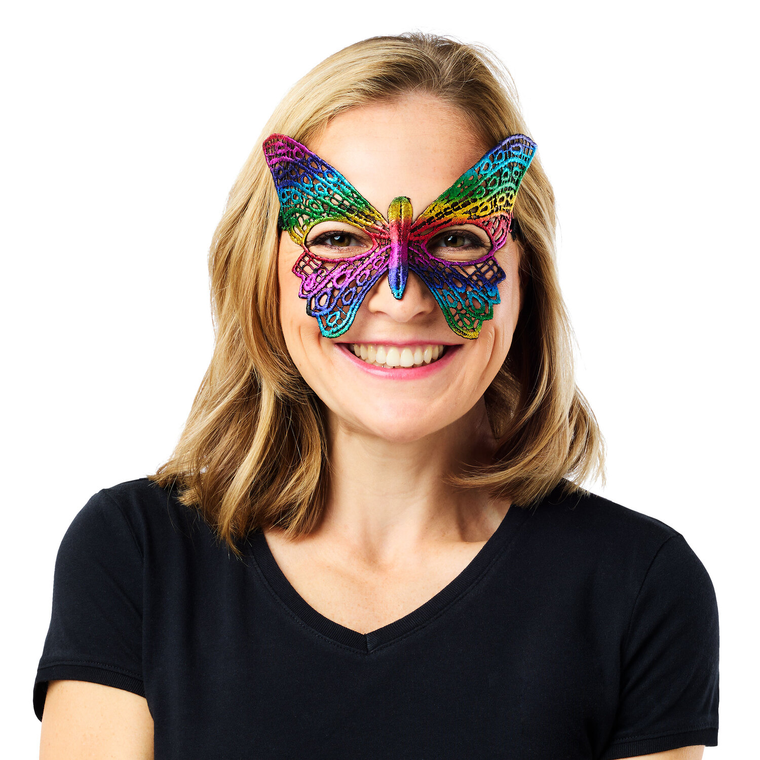 "Masque en dentelle ""papillon"", multicolore"
