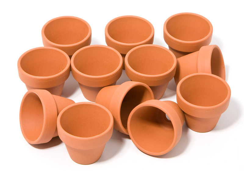 Tontöpfe aus Terrakotta, 3 cm hoch, 3,5 cm Ø, 12 Stück online kaufen