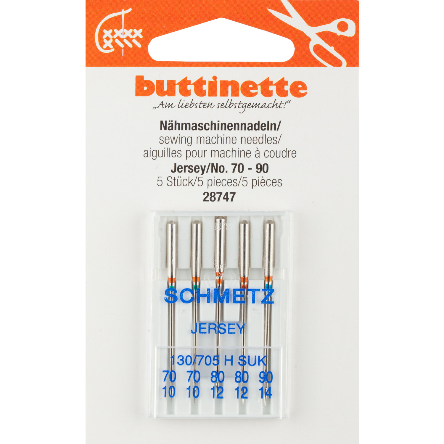 "buttinette Aiguilles pour machine à coudre ""jersey"""
