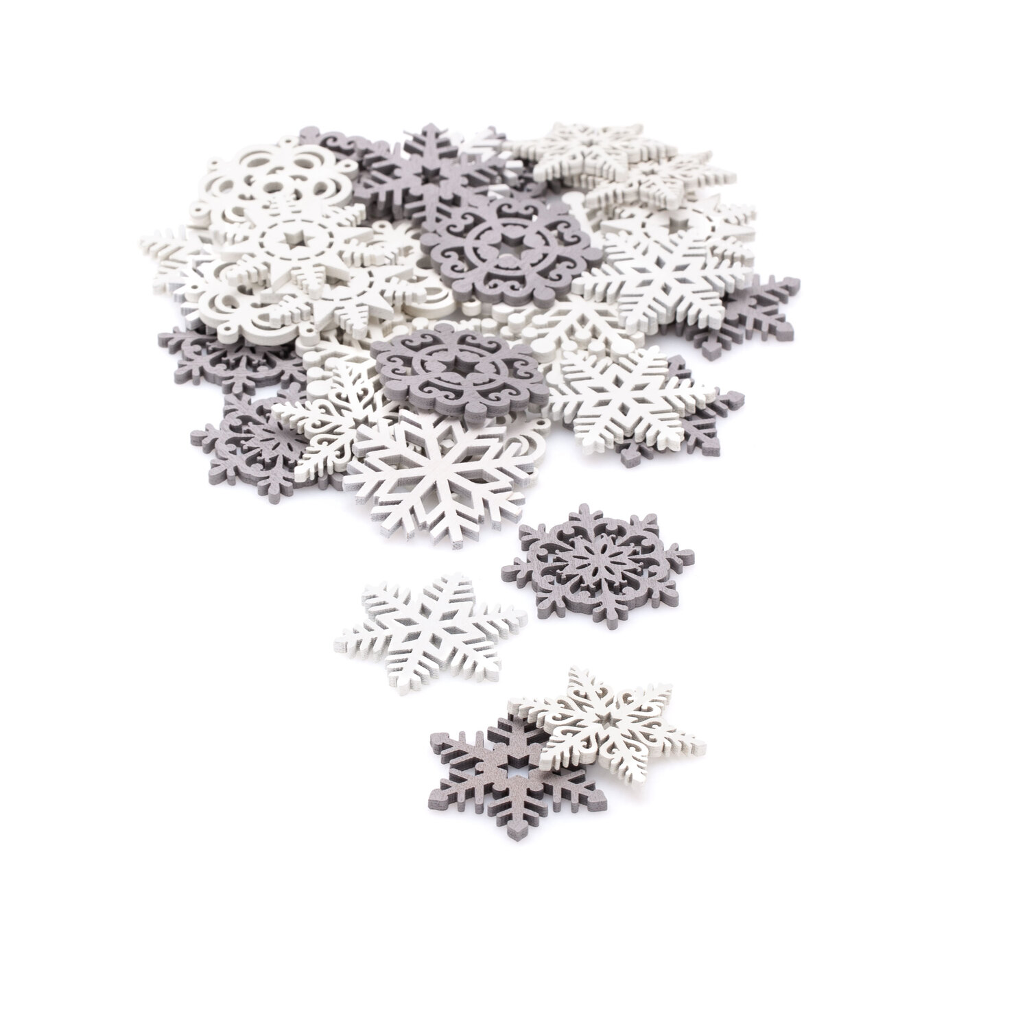 Pièces à disperser "flocon de neige", 4 cm, 36 pièces