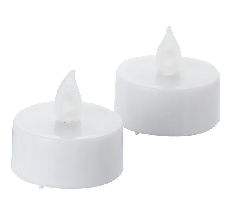 LED-Teelichter, mit Timer, 4 cm Ø, 2 Stück