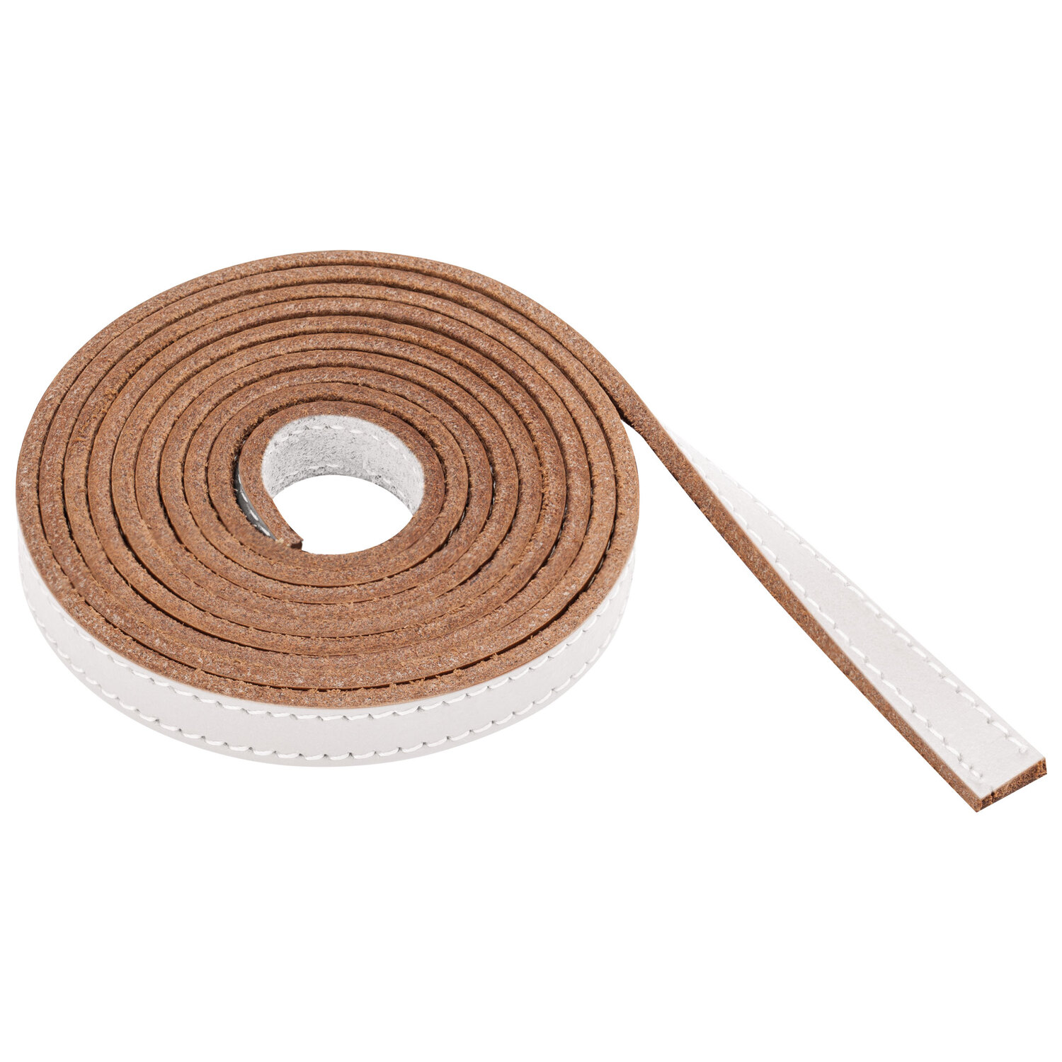 Ruban en cuir, blanc, 10 mm, 1,5 m