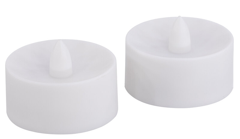 LED-Maxi-Teelichter, mit Timer, 6 cm Ø, 2 Stück