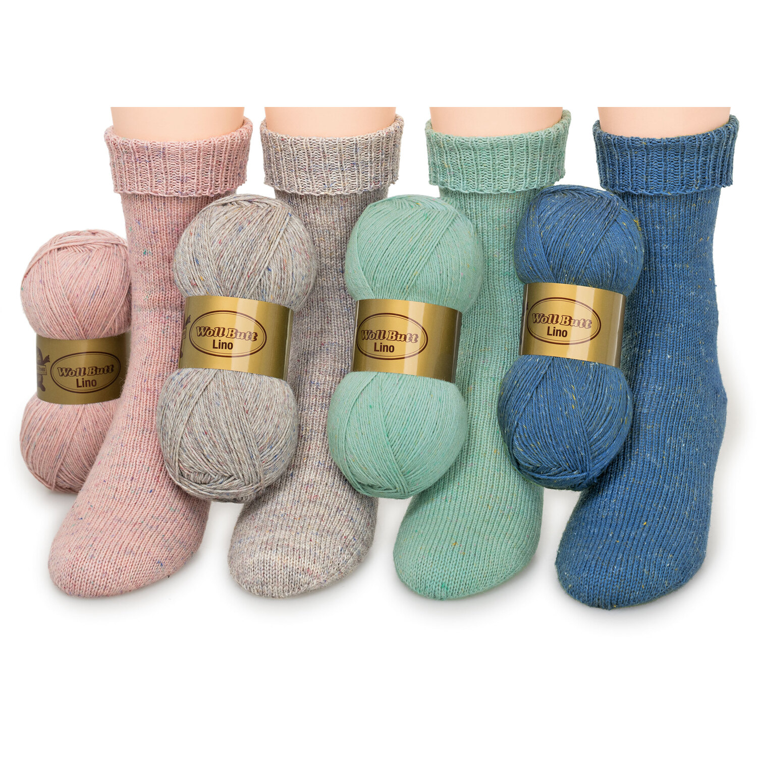 "Woll Butt Lot de laine à chaussettes ""Lino"", 400 g"